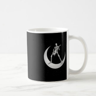 Caneca De Café Rock And Roll Skeleton Tocando Guitarra Rock Na Lu