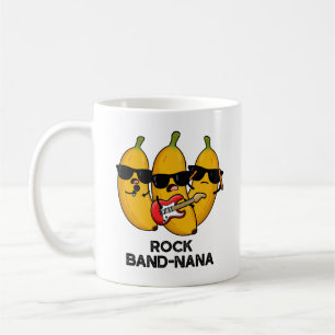 Caneca De Café Rock Banda Nana Funny Banana Pun