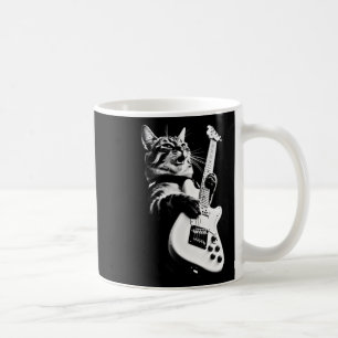 Caneca De Café Rock Cat Tocando Violão - Violão Engraçado Cat 1