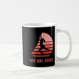 Caneca De Café Rock Escalando Essa Garota Rocha Derrubando Montan