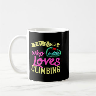 Caneca De Café Rock Escalando Mulheres No Interior Da Muralha Da 