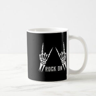 Caneca De Café Rock On Bynd Camisetas Para Mulheres Rock And Roll