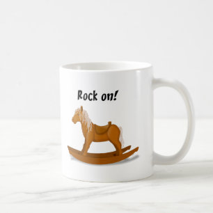 Caneca De Café Rock On Rocking Horse Cute Cartografia Infantil