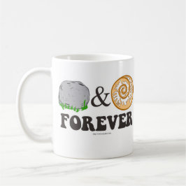 Caneca De Café Rock Roll Forever Cartoon Meal Music Motto
