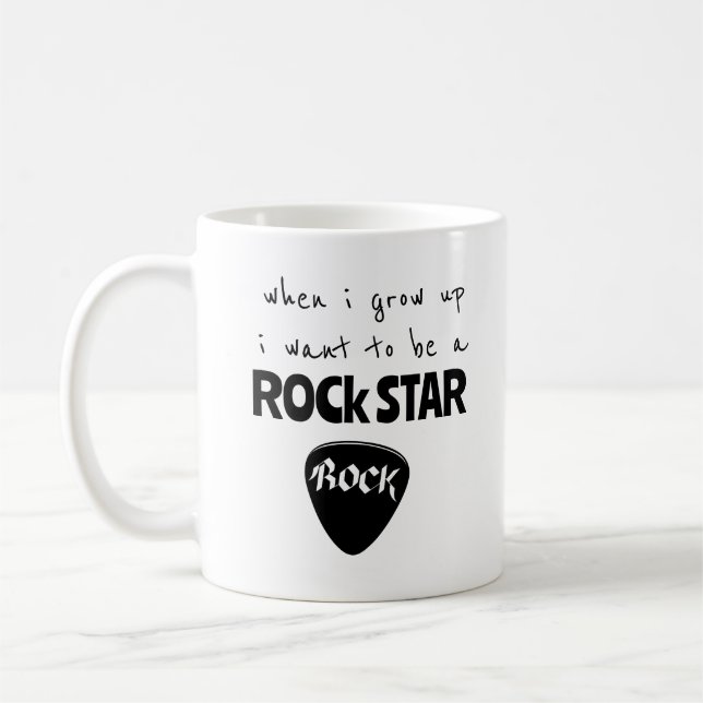 Caneca de Café Rock Star Quando Eu Crescer (Esquerda)