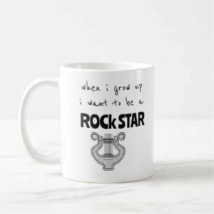 Caneca de Café Rock Star Quando Eu Crescer