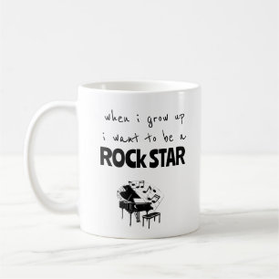 Caneca de Café Rock Star Quando Eu Crescer