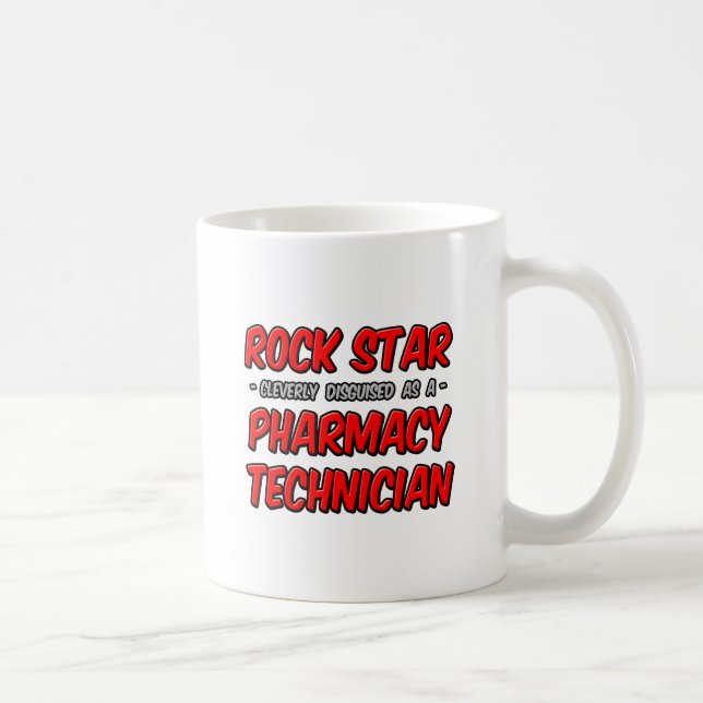 Caneca De Café Rock Star. Técnico de Farmácia (Direita)
