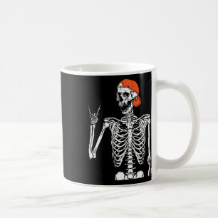 Caneca De Café Rocker Skeleton Rocha Sobre O Dia Das Bruxas