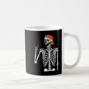 Caneca De Café Rocker Skeleton Rock Em Figuras No Halloween