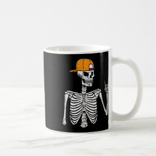 Caneca De Café Rocker Skeleton Rock Hand Sinal Figurume M