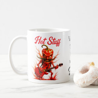 Caneca De Café Rocker Vermelho Quente Com Citação