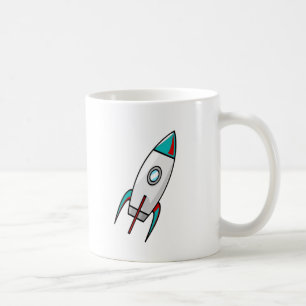 Caneca De Café Rockets vermelhos e azuis