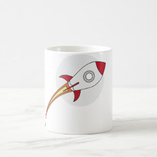 Caneca De Café Rocketship vermelho
