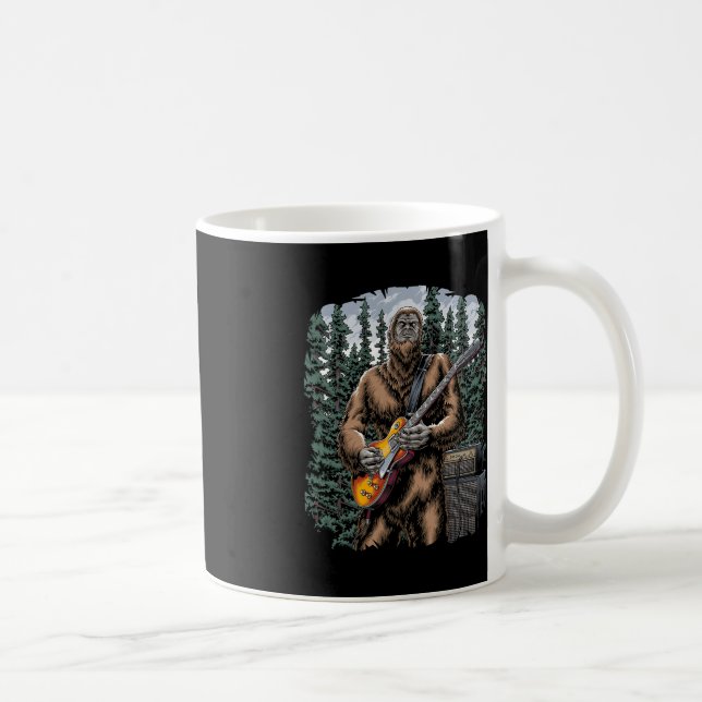 Caneca De Café Rockin Bigfoot Com Sua Violão Fora - Forest Ja (Direita)