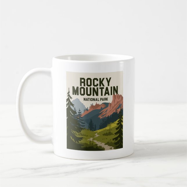Caneca De Café Rocky Mountain National Park Colorado (Esquerda)