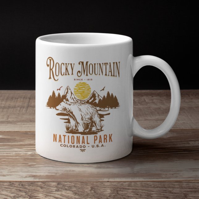 Caneca De Café Rocky Mountain National Park Funny (Criador carregado)