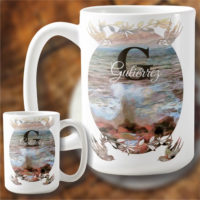 Caneca De Café Rocky Waves 0742 (Criador carregado)