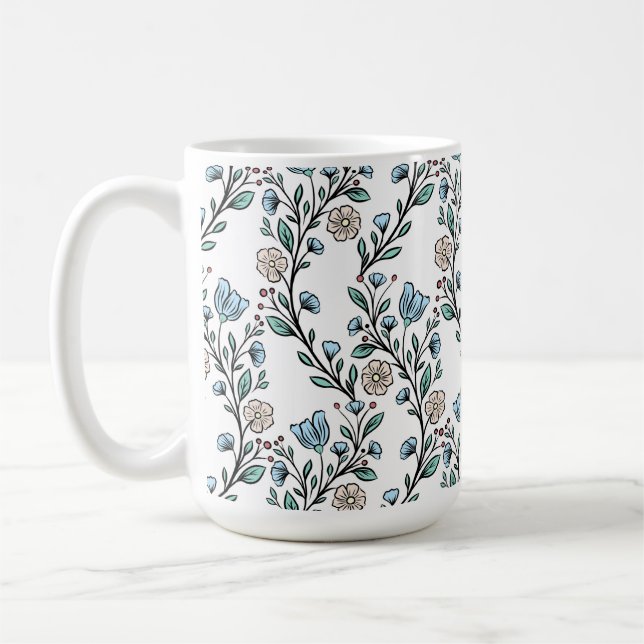 Caneca De Café Rococo pattern (Esquerda)