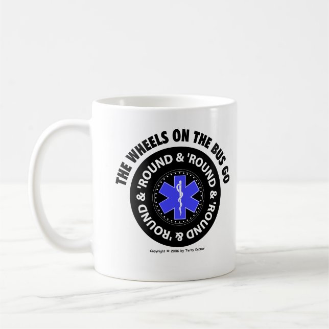 Caneca De Café Rodas no ônibus - pneu #2 (Esquerda)