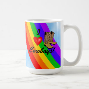 Caneca De Café Rodeio-Arco-íris do orgulho gay