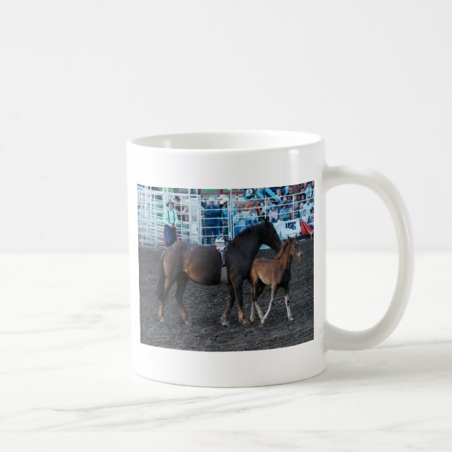 Caneca De Café Rodeo Mare e Foal (Direita)