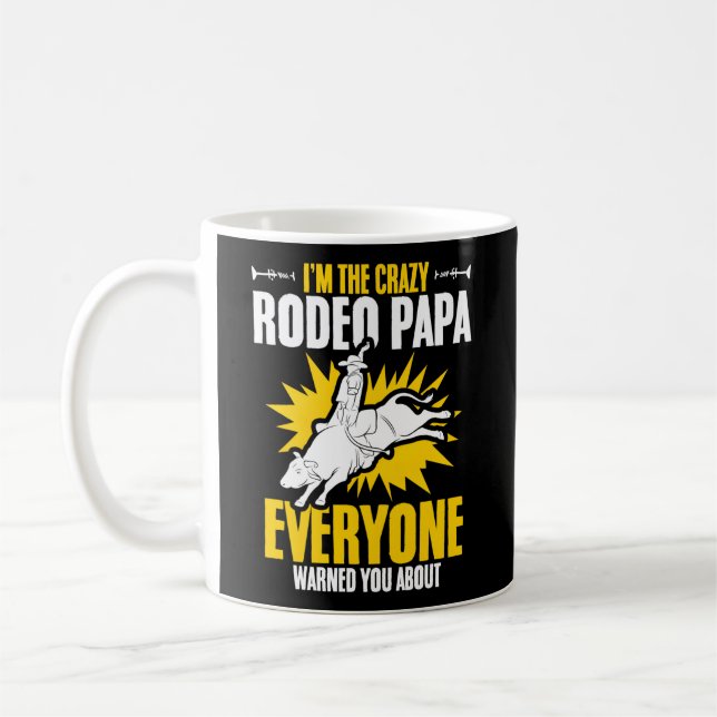 Caneca De Café Rodeo Papa Bull Touro Correndo Vaca Rodeo Bull (Esquerda)
