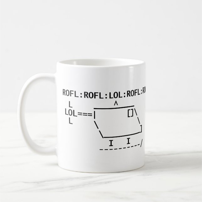 Caneca De Café ROFLcopter (Esquerda)