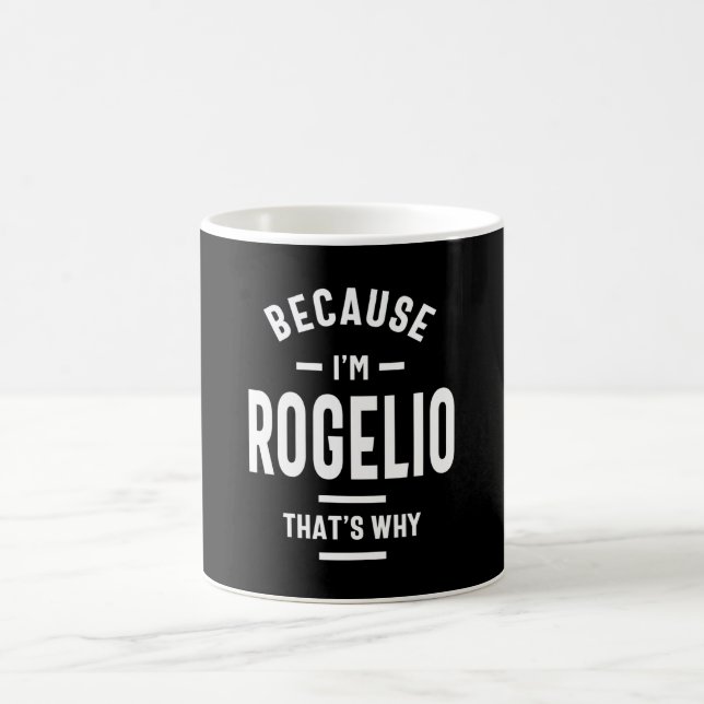 Caneca De Café Rogelio Personalizado Nome Aniversário (Centro)