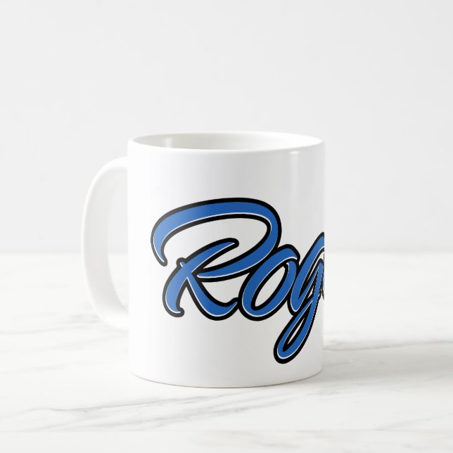 Caneca De Café Roger Vorname Name blue Tasse Kaffeetasse (Frente Esquerda)