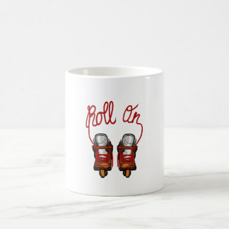 Caneca De Café Rolar Em Rollerblades Agressivos