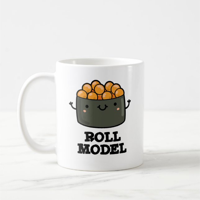 Caneca De Café Roll Modelo Funny Comida Sushi Roll Pun (Esquerda)