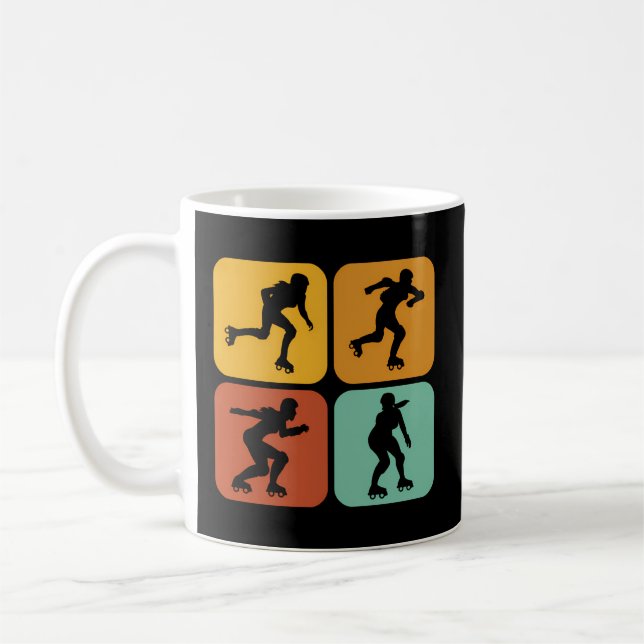 Caneca De Café Rollerblades Estéticos I Acelera Skates I Inline S (Esquerda)