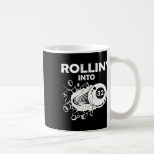 Caneca De Café Rollin para 32 Bilhar 32º Aniversário
