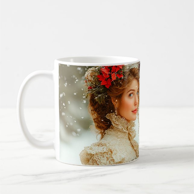 Caneca De Café Romance de Natal (Esquerda)