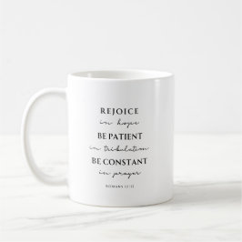Caneca De Café Romanos 12:12 Versículo da Bíblia