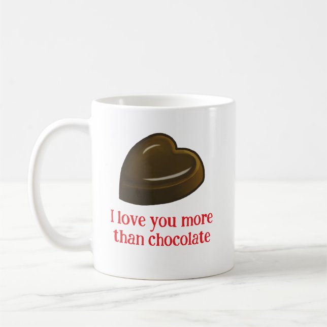 Caneca De Café Romantic Chocolate Heart (Esquerda)