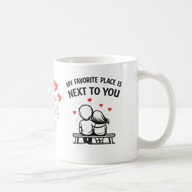 Caneca De Café Romantic Couple Coffee Mug – Lovers (Direita)