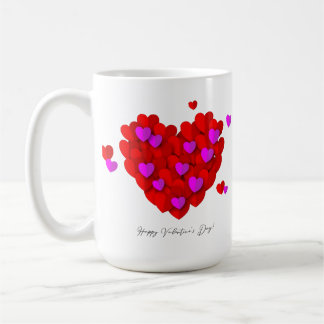 Caneca De Café Romantic Hearts Valentine’s cup