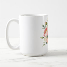 Caneca De Café Romantic Peony Bouquet with Diamond Ring