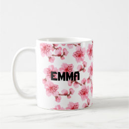 Caneca De Café Romantic pink Cherry blosson