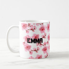 Caneca De Café Romantic pink Cherry blosson