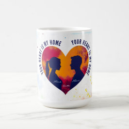 Caneca De Café Romantic Sunset Soulmates Your Heart My Home Mug