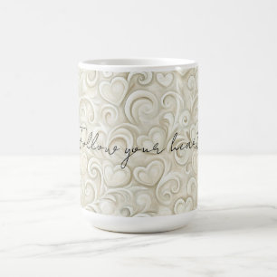 Caneca De Café Romântico Chic Redemoinhos do Coração