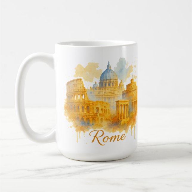 Caneca De Café Rome Neon Pop-Art Street Style (Esquerda)