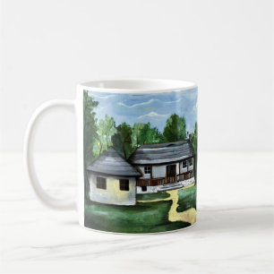 Caneca De Café Romênia - Casa Russa Tradicional Transilvaniana
