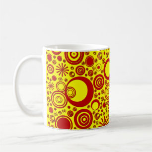Caneca De Café Rons, Mug de Café Amarelo-Vermelho