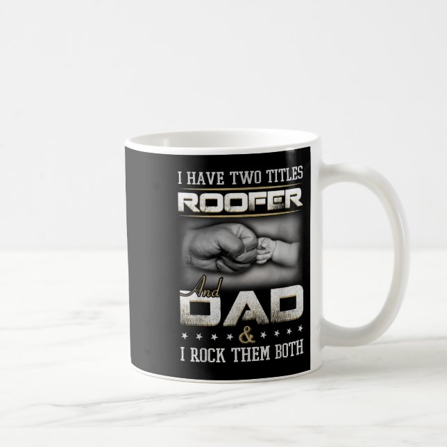 Caneca De Café Roofer Dad Quote Design Roofing Apparel  (Direita)