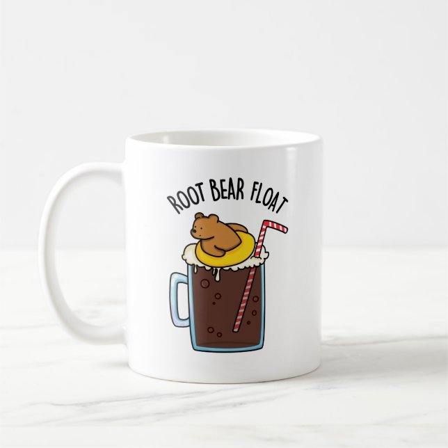 Caneca De Café Root Bear Flutuando Cerveja Root Engraçado (Esquerda)