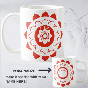 Caneca De Café Root Chakra Muladhara Red Mandala Mug